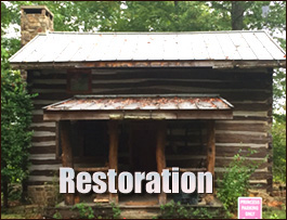 Historic Log Cabin Restoration  Fallston, North Carolina